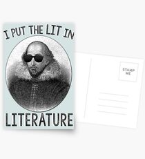 Ich setze das LIT in die Literatur. Postkarten