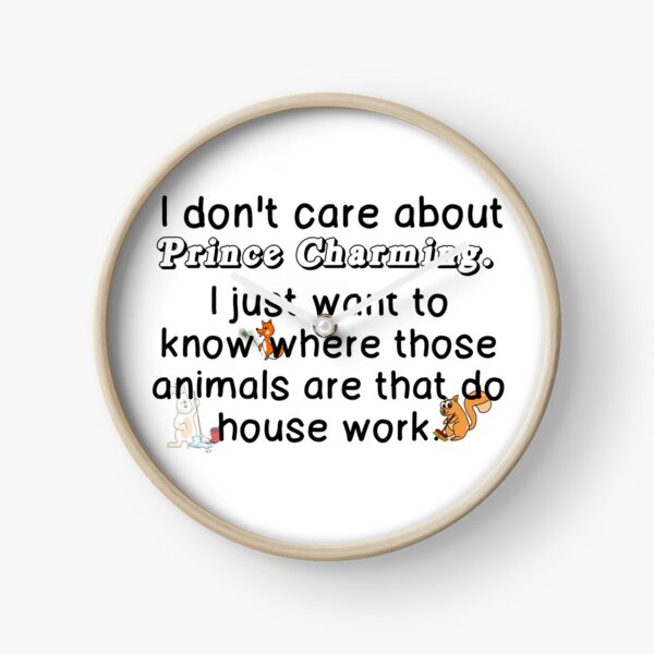 ANIMALS THAT DO HOUSE WORK Clock