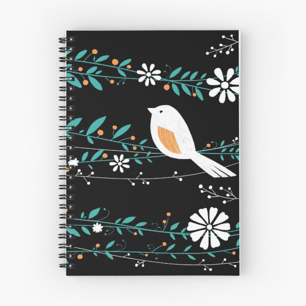 Item preview, White little bird and flowers designed and sold by RosariaB.