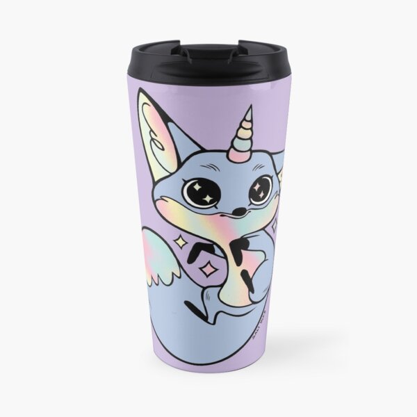 Rainbow unicorn fox Travel Mug