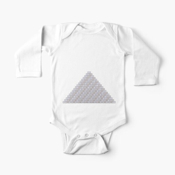 Pascal's Triangle #PascalsTriangle Number Pattern #NumberPattern Long Sleeve Baby One-Piece