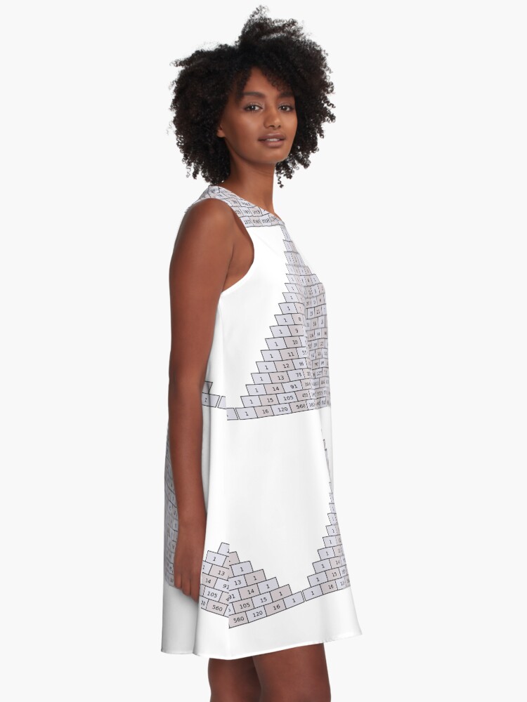 Alternate view of Pascal's Triangle #PascalsTriangle Number Pattern #NumberPattern A-Line Dress