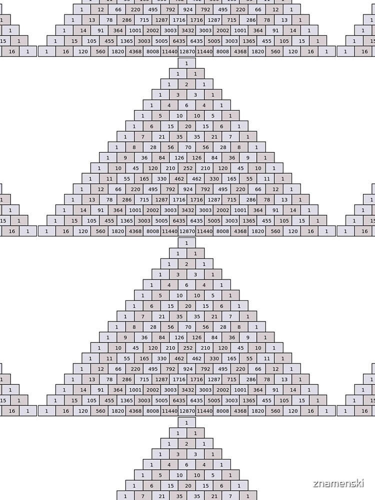 Pascal's Triangle #PascalsTriangle Number Pattern #NumberPattern by znamenski
