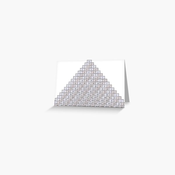 Pascal's Triangle #PascalsTriangle Number Pattern #NumberPattern Greeting Card