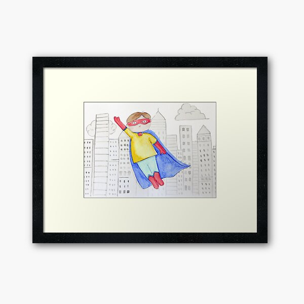 Super Hero Framed Art Print