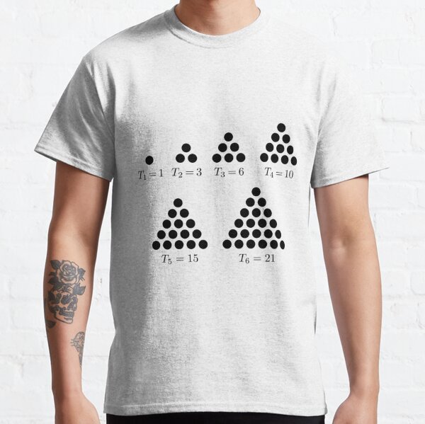 #Triangular #number or #triangle number counts objects arranged in an #equilateral triangle Classic T-Shirt