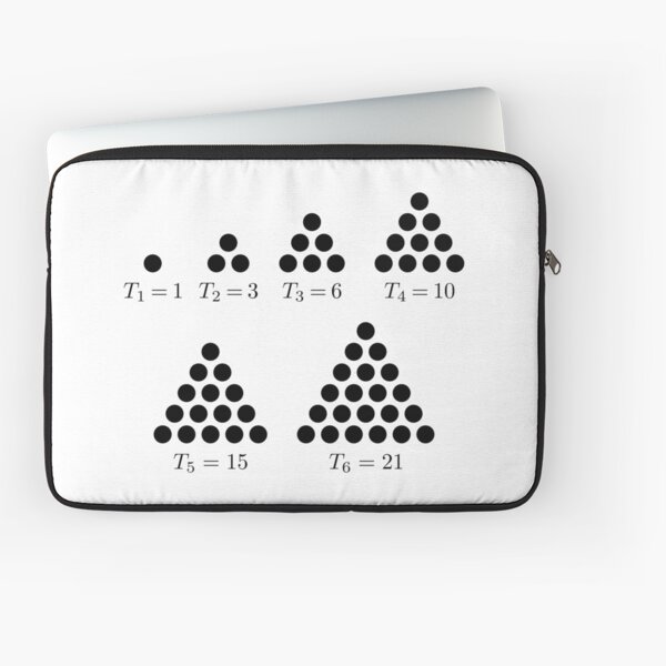 #Triangular #number or #triangle number counts objects arranged in an #equilateral triangle Laptop Sleeve