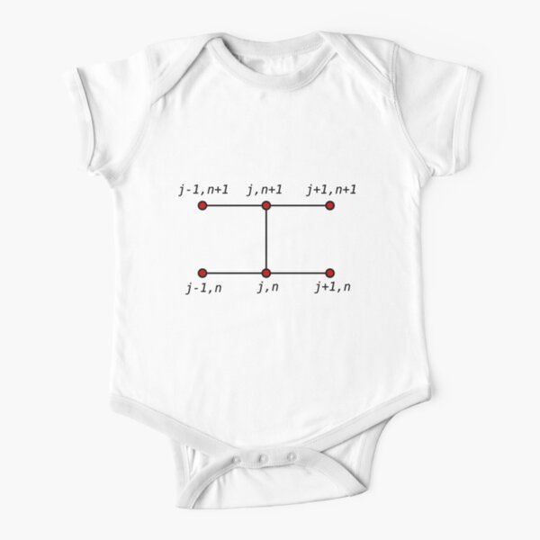 Mathematics, #Stencil is a #geometric #arrangement of a nodal #group that relate to the point of interest by using a numerical approximation routine Short Sleeve Baby One-Piece