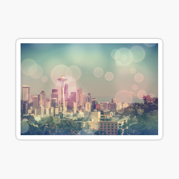 Dreamy Seattle Skyline Sticker