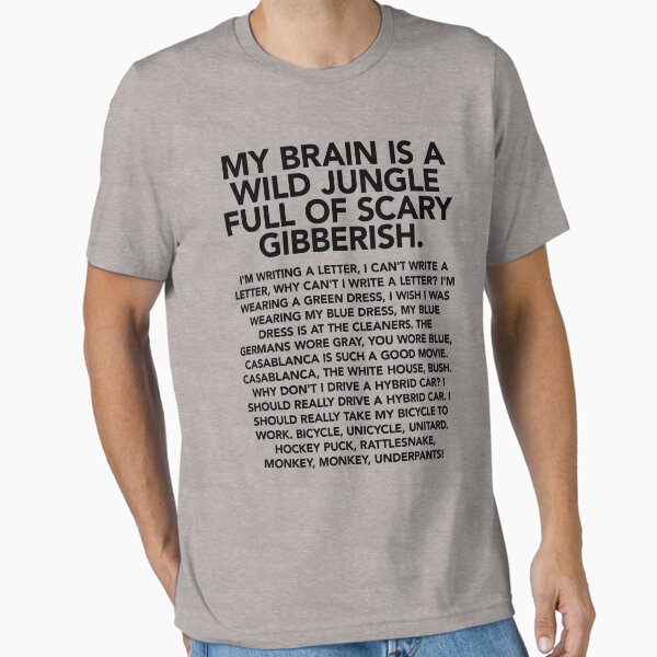 Vista previa del artículo con la obra «Mi cerebro es una jungla salvaje (calzoncillos de mono)», diseñado y vendido por fandemonium.