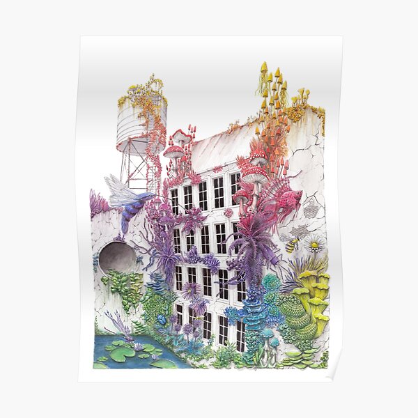 Water - Surrealistic Watercolor Painting Poster