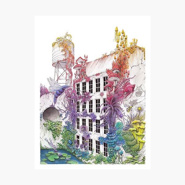 Item preview, Water - Surrealistic Watercolor Painting designed and sold by Stephanie KILGAST.