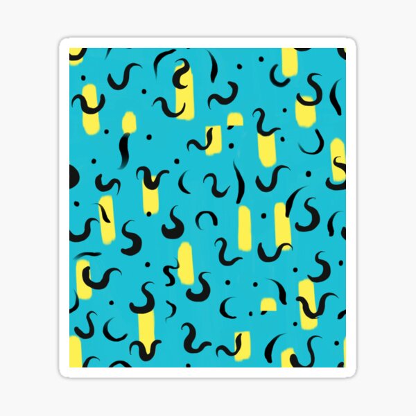 blue abstract pattern Sticker