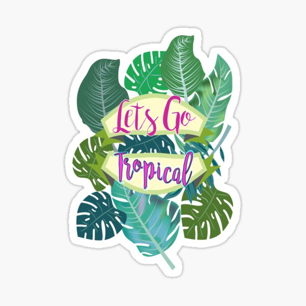 Vista previa del artículo con la obra «Hojas tropicales (vamos a tropical)», diseñado y vendido por RoxanneG.