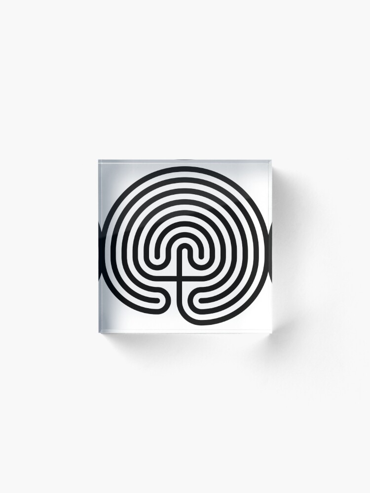 Alternate view of #Cretan, #labyrinth, Cretanlabyrinth Acrylic Block