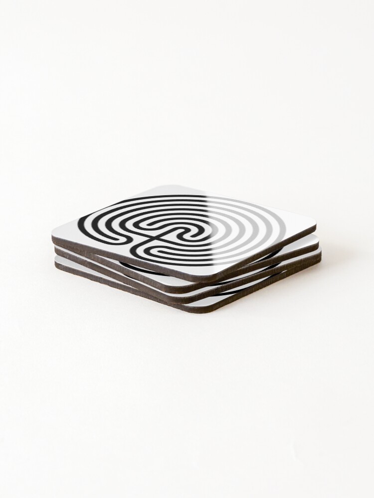 Alternate view of #Cretan, #labyrinth, Cretanlabyrinth Coasters (Set of 4)