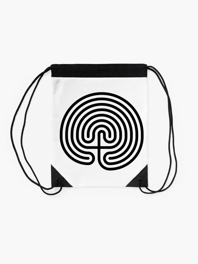 Alternate view of #Cretan, #labyrinth, Cretanlabyrinth Drawstring Bag