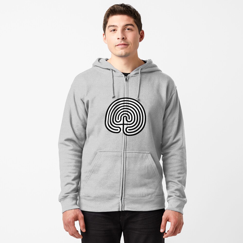 Cretan labyrinth, ssrco,mhoodiez,mens,heather_grey,front,square_three_quarter,1000x1000-bg,f8f8f8