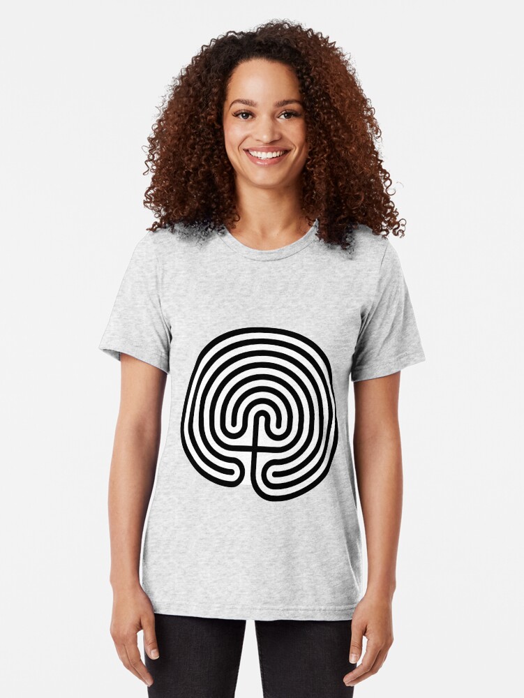 Alternate view of #Cretan, #labyrinth, Cretanlabyrinth Tri-blend T-Shirt