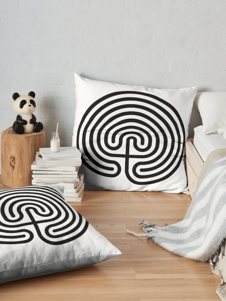Alternate view of #Cretan, #labyrinth, Cretanlabyrinth Floor Pillow