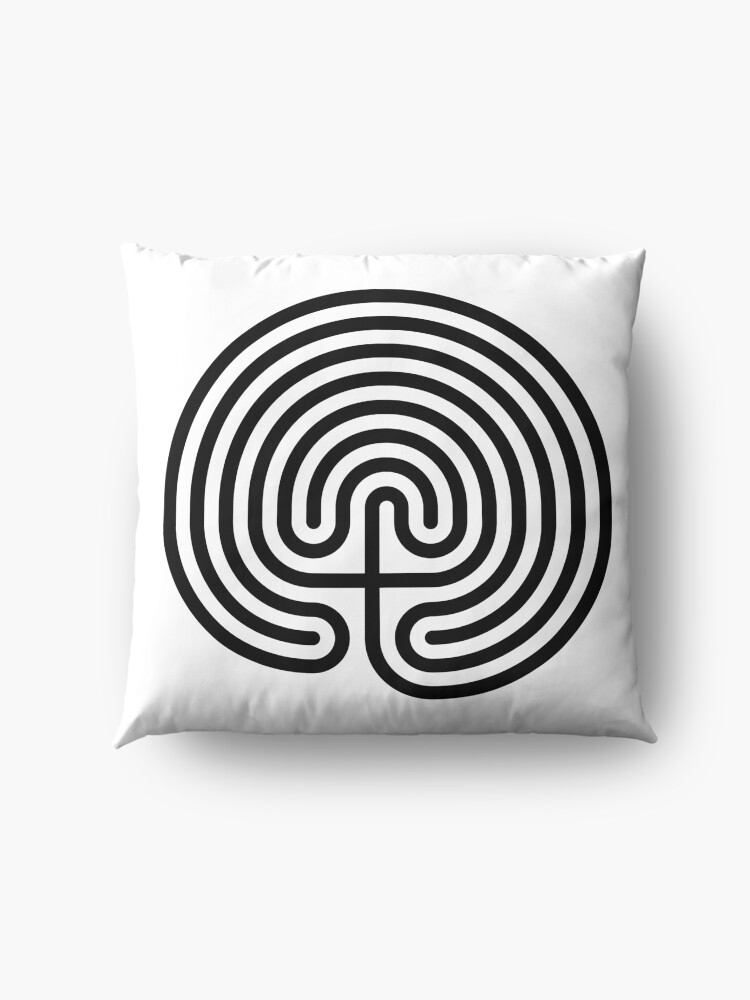 Alternate view of #Cretan, #labyrinth, Cretanlabyrinth Floor Pillow