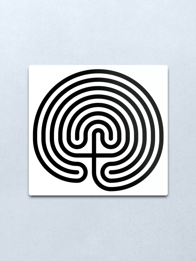 Alternate view of #Cretan, #labyrinth, Cretanlabyrinth Metal Print