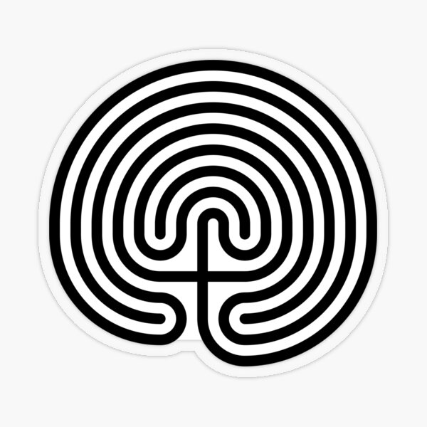 #Cretan, #labyrinth, Cretanlabyrinth Transparent Sticker