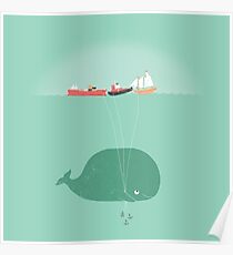 Whale Balloons Poster