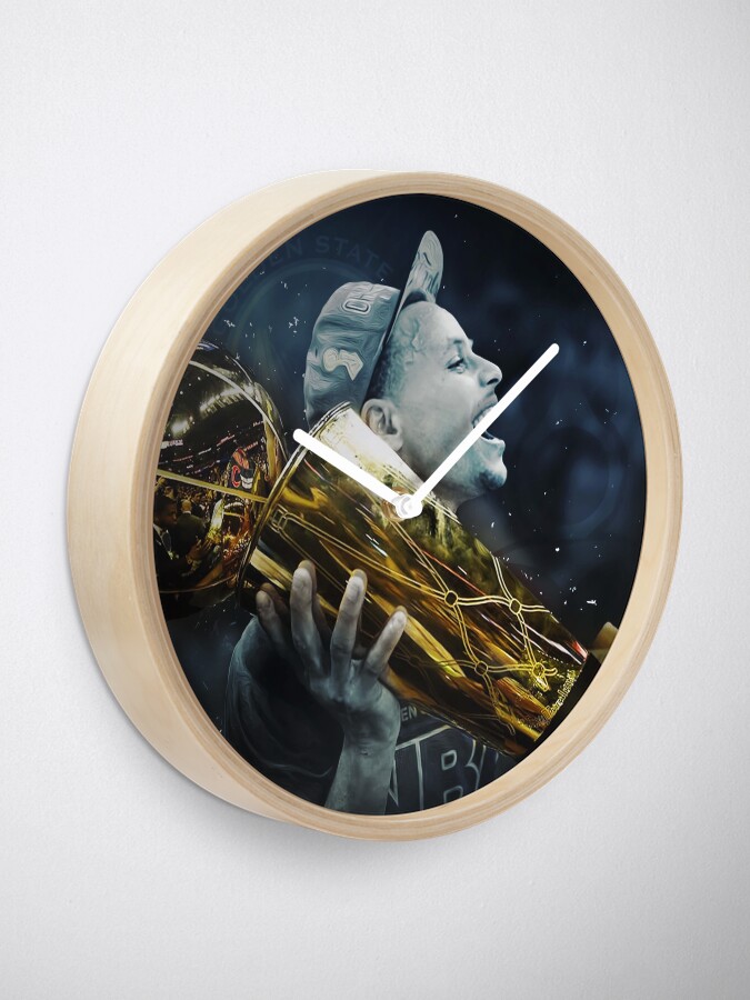 Alternate view of stepen curri basket Clock