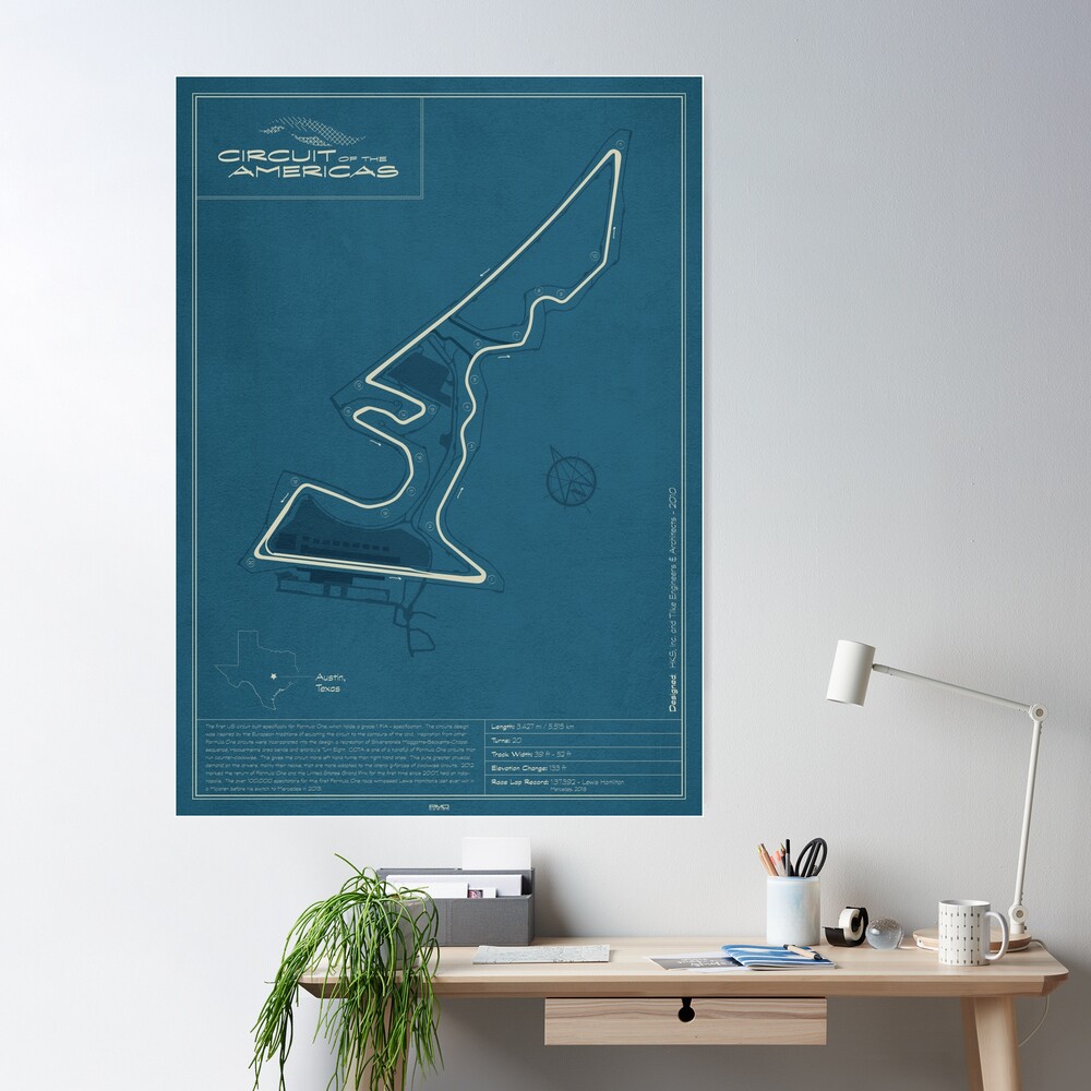 CIRCUIT OF THE AMERICAS 2018 POSTER – ZOOM F1