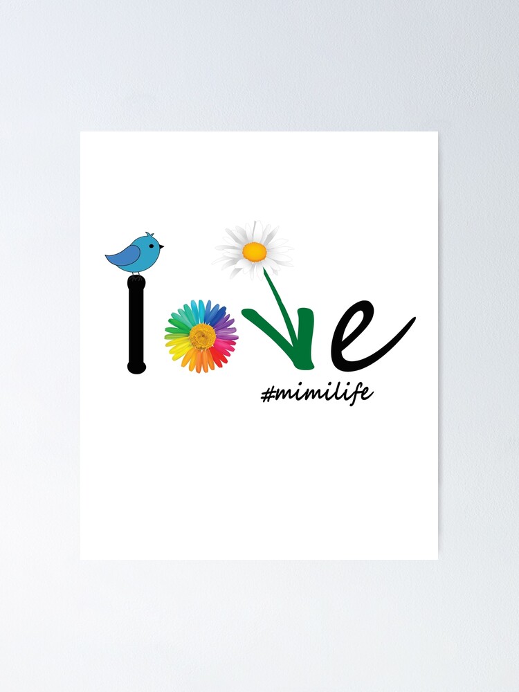 Woman Mom Love Mimi Life #Mimilife Heart Floral Gift T-Shirt Woman Mom Love Mimi Life #Mimilife Heart Floral Gift T-Shirt