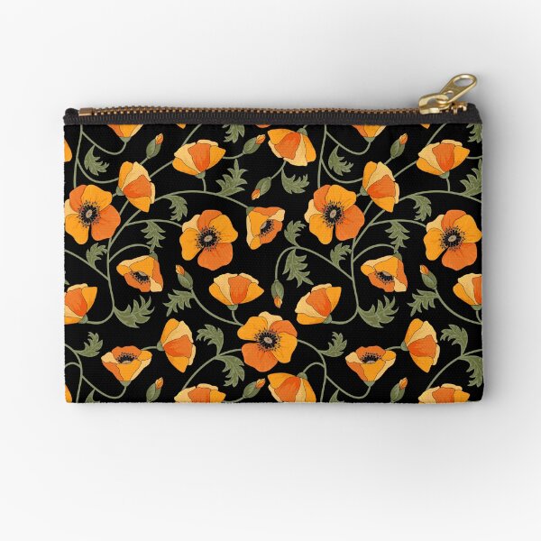 California Poppies Zipper Pouch