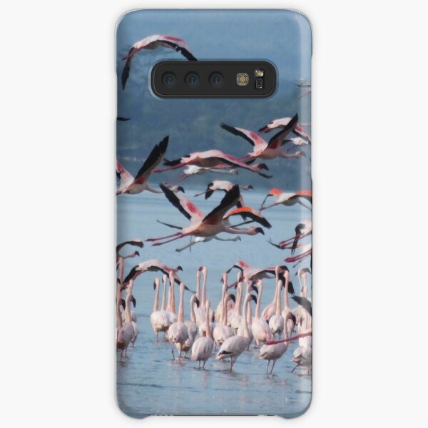 Flamingoes in flight Samsung Galaxy Snap Case