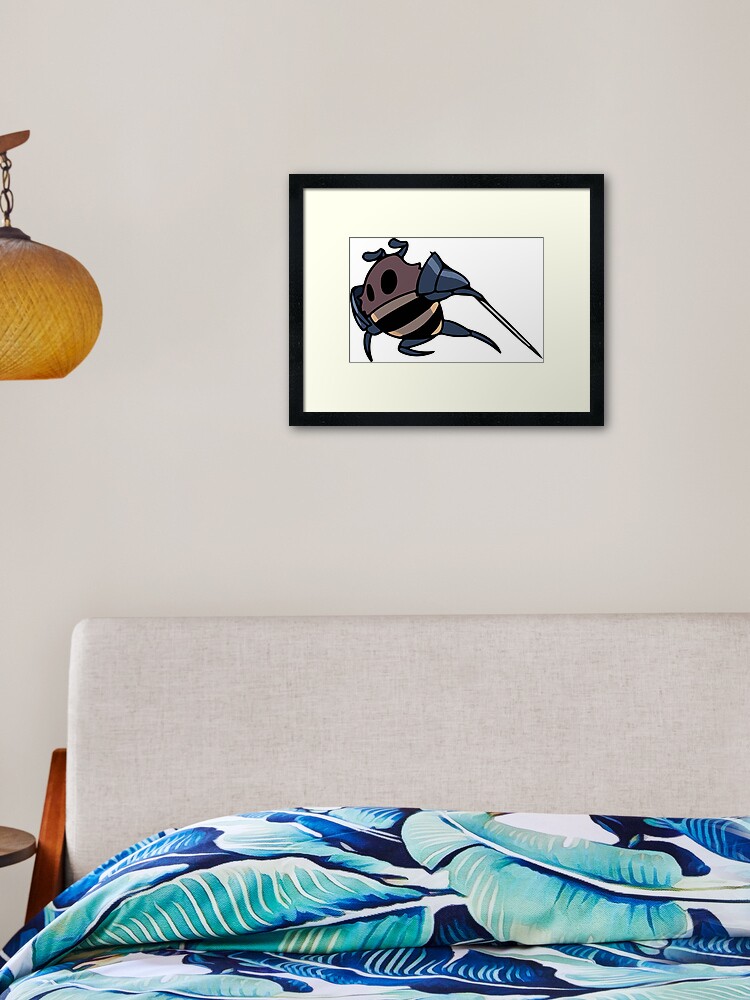 Hollow Knight (hive knight) VECTOR Framed Art Print for Sale by zanyxy