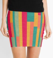 Irregular Stripes Mini Skirt