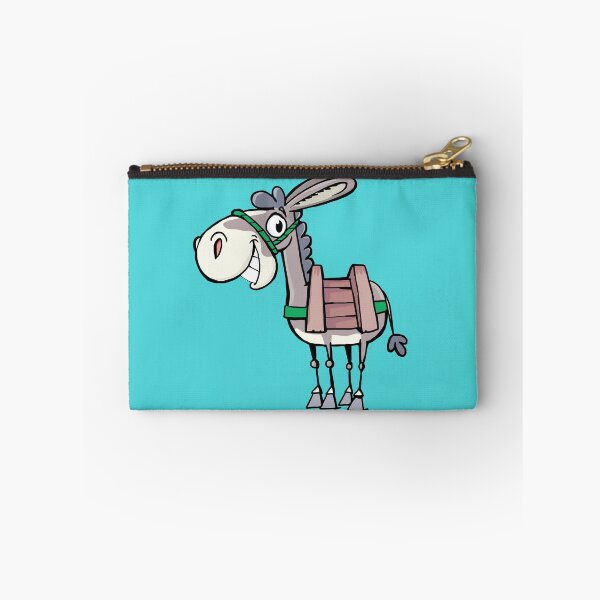 Item preview, smiling little Donkey with a pack saddle designed and sold by duxpavlic.