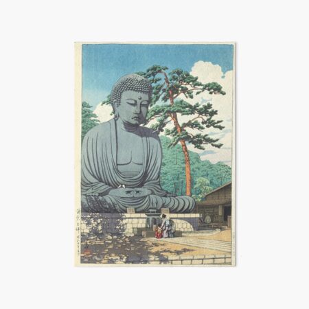 Great Buddha at Kamakura 1930 - Kawase Hasui Artwork Art Board Print