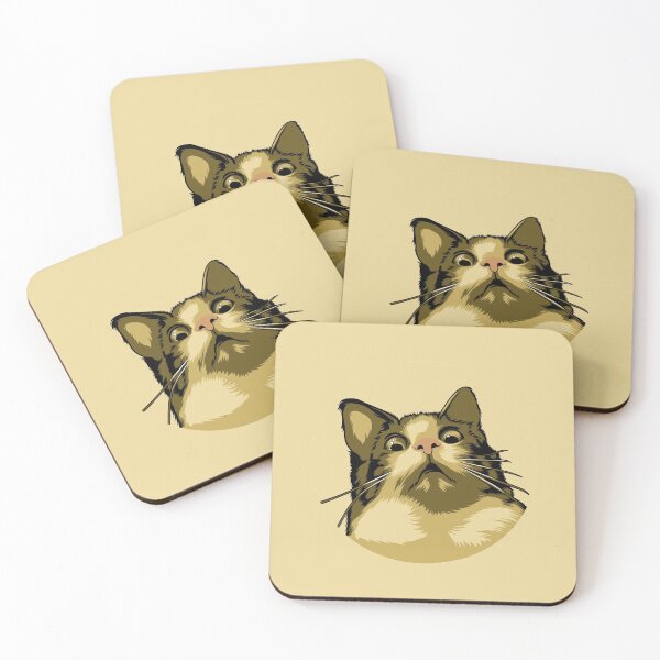 Item preview, Shocked Cat Meme designed and sold by FinestMeme.