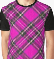 Rosa Tartan Grafik T-Shirt