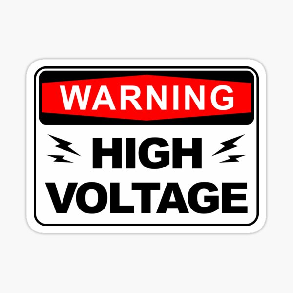 Danger High Voltage Stickers for Sale | Redbubble