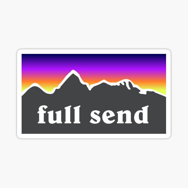 Full Send Skiing Snowboarding Sticker