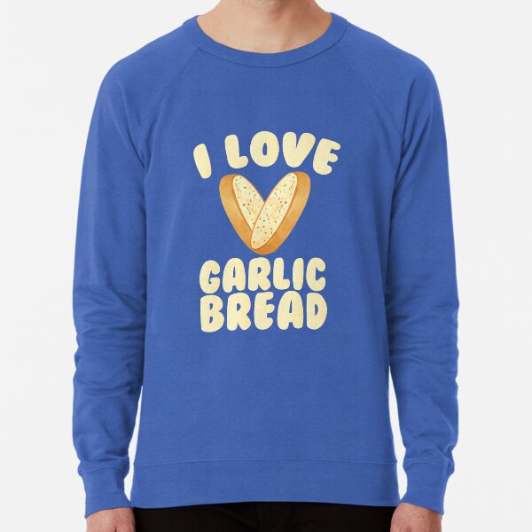 I Love Heart Garlic Black Kids Sweatshirt