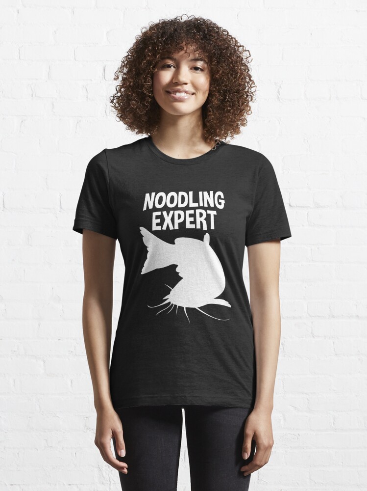 Noodling Expert Tee Shirt Catfish Fishing Hands Only Essential T