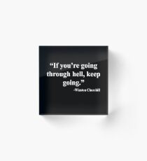 Winston Churchill Quote Acrylic Block
