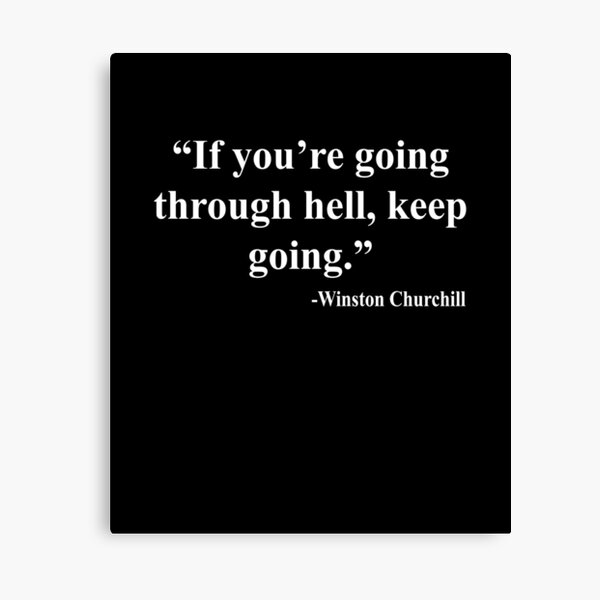 Winston Churchill Quote Canvas Print