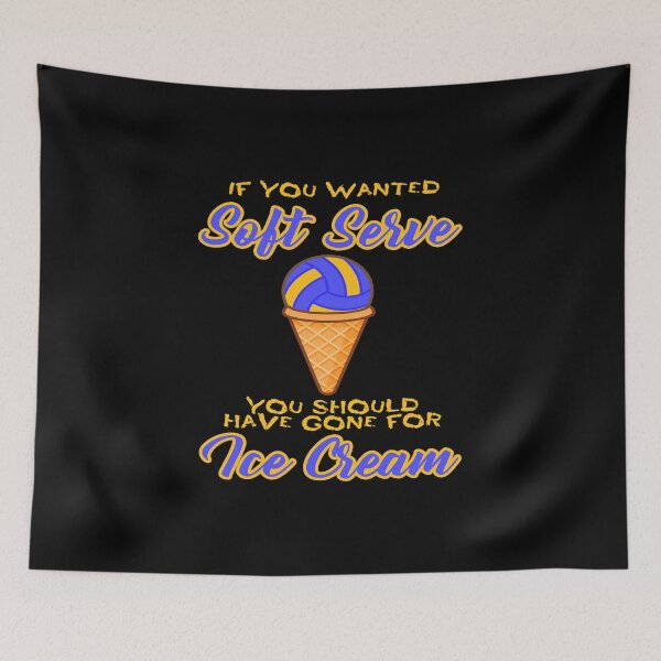 Item preview, Funny Volleyball Product  Wanted Soft Serve Ice Cream  Sports Humor Gift designed and sold by stuch75.