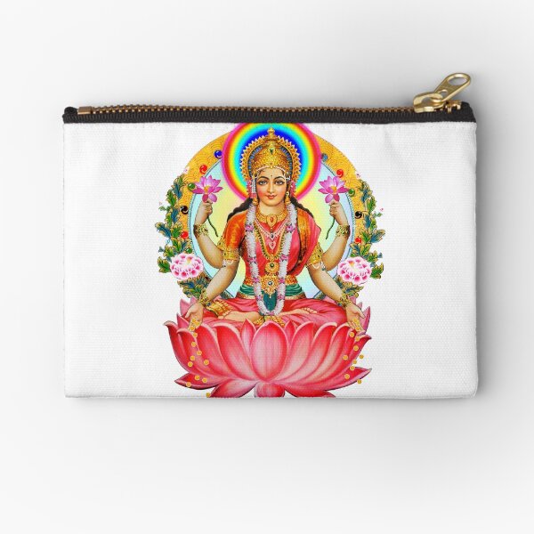 Shree Lakshmi, Goddess of Wealth and Abundance Zipper Pouch