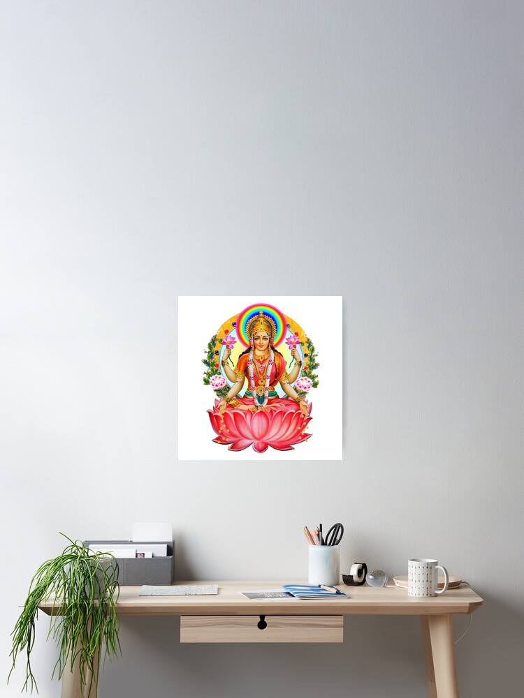 Shree Lakshmi, Goddess of Wealth and Abundance Poster for Sale by