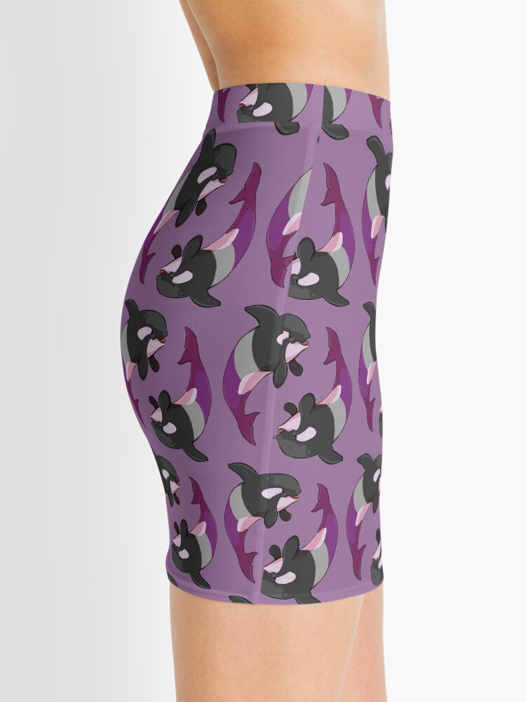 Alternate view of Asexuwhale - no text Mini Skirt