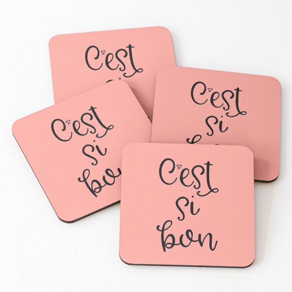 Item preview, C'est si bon with heart apostrophe. French approval. It's so good! In cheerful, romantic black script. Optimistic.  designed and sold by kierkegaard.